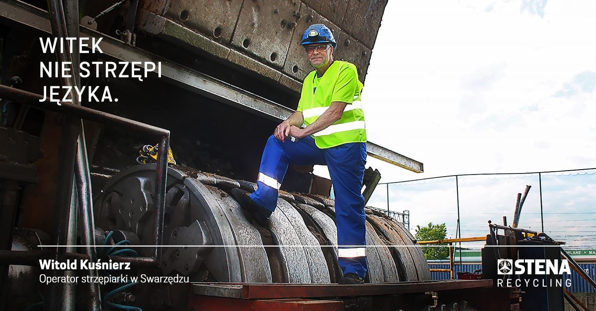Pracownik Stena Recycling w Swarzędzu