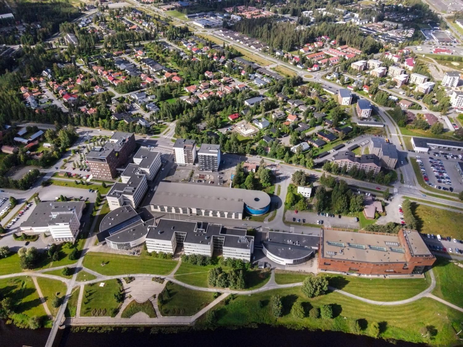 Ilmakuva Seinäjoen Kampusrannasta.