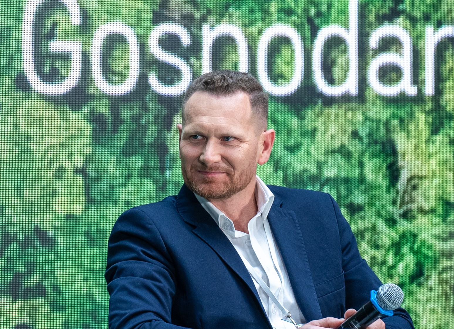 Marcin Hiltawski z Marbet Will, odbiera statuetkę w konkursie Stena Circular Economy Award