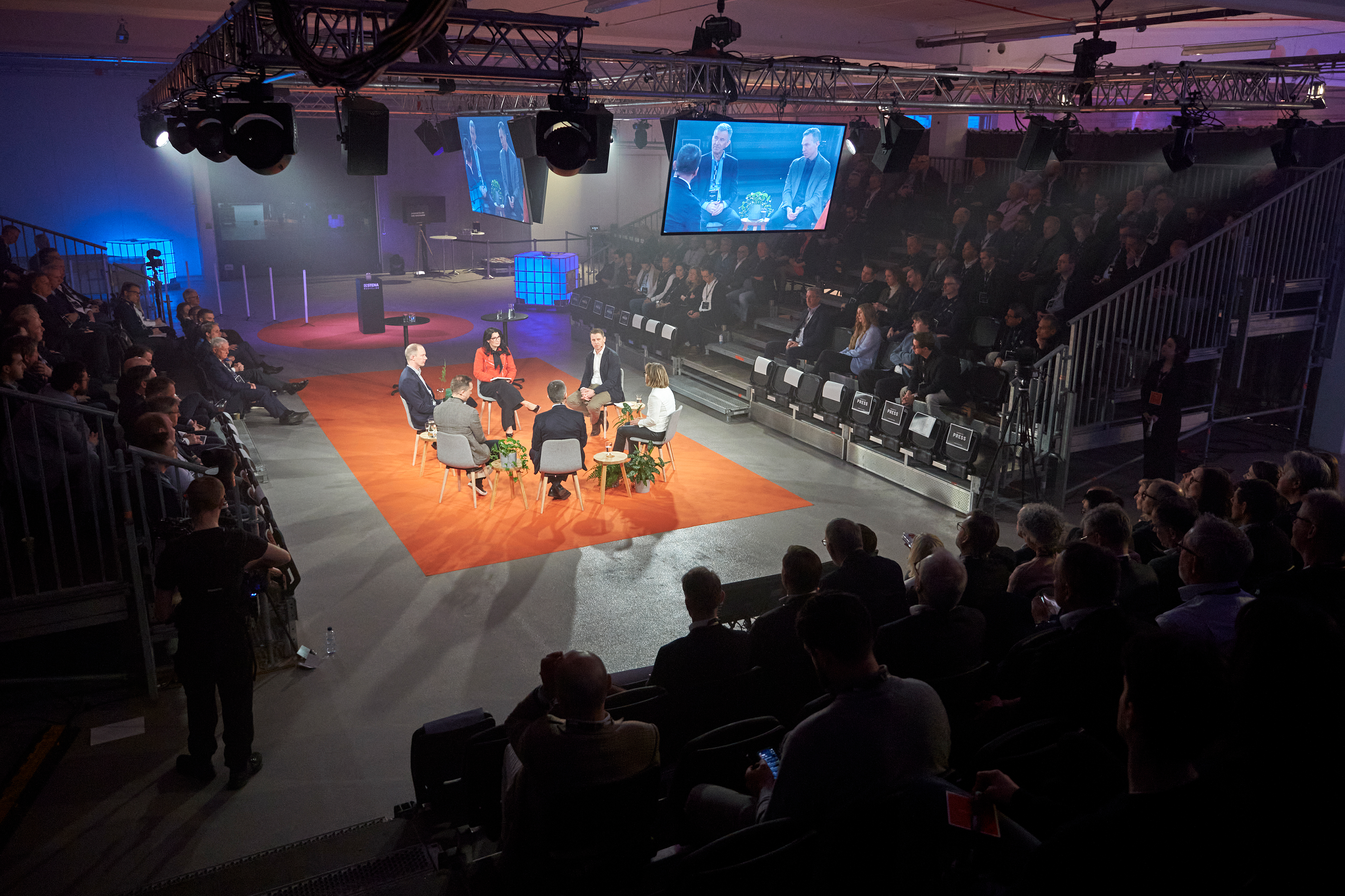 Wide view of the expert discussion at the grand opening event at Stena Battery Recycling Center in Halmstad, Sweden