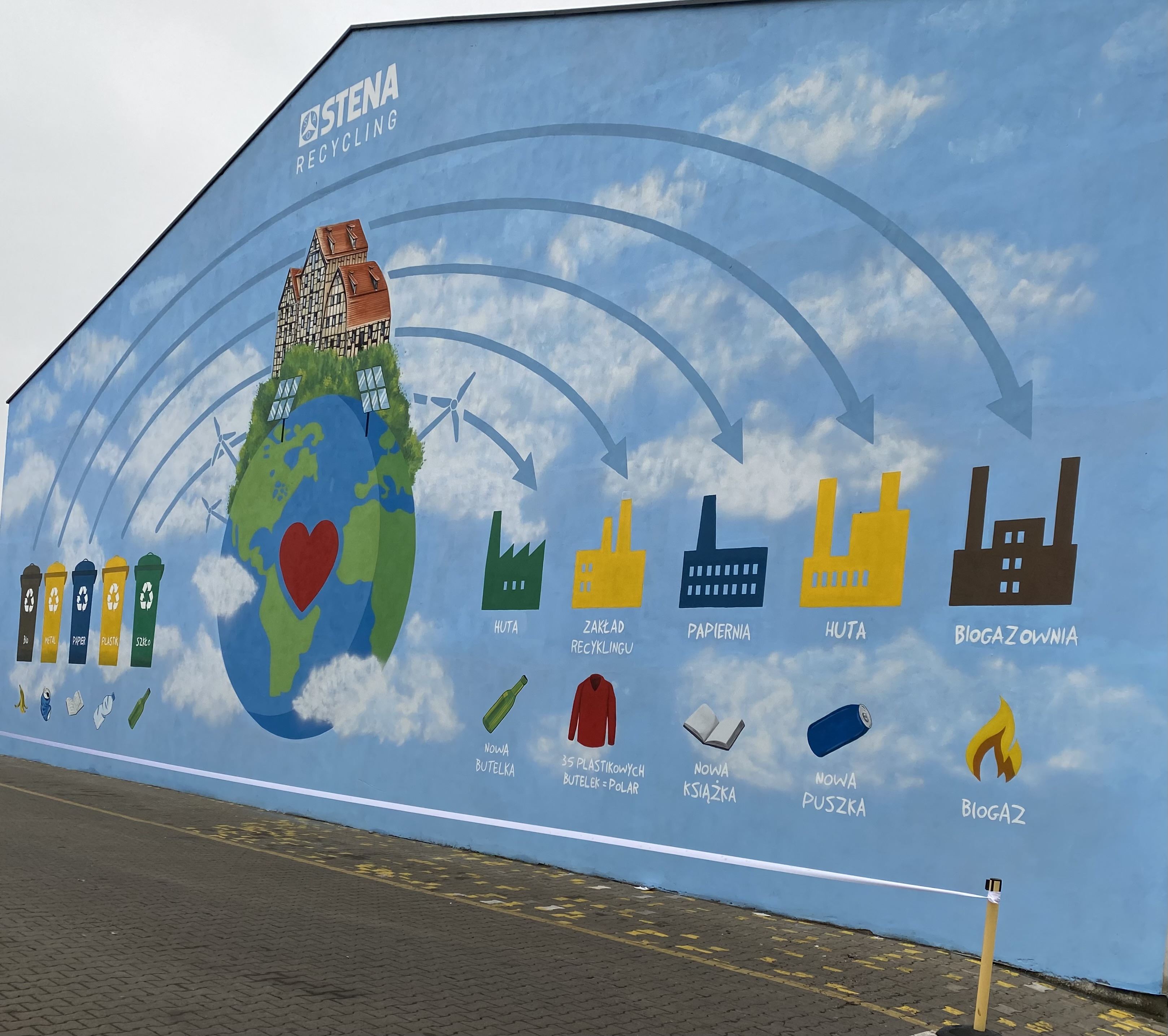 Ekologiczny mural Stena Recycling w Bydgoszczy