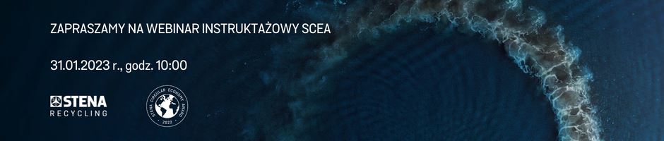 Zaprosznie na webinar instruktażowy, tekst na tle oceanu. 