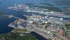 Aluekuvaa Rauma Marine Constructionin telakalta