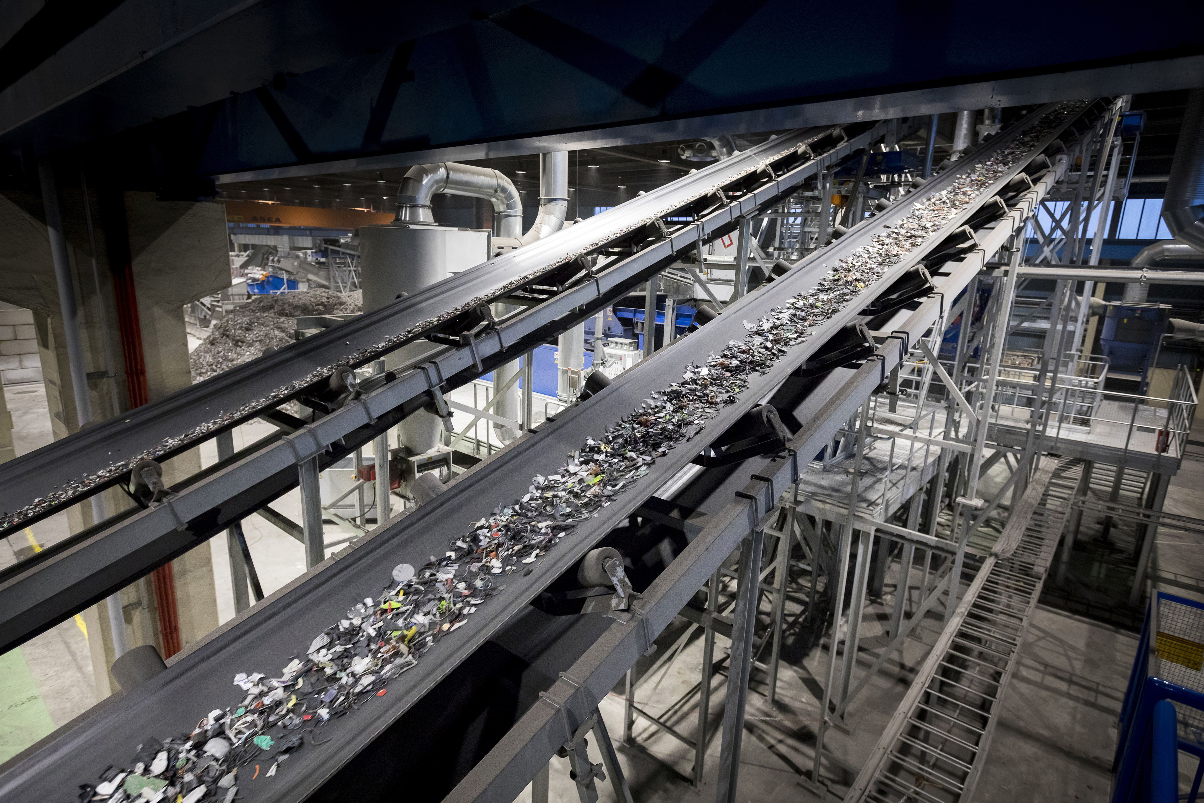 One of Stena Recycling's advanced processes in action at Stena Nordic Recycling Center.