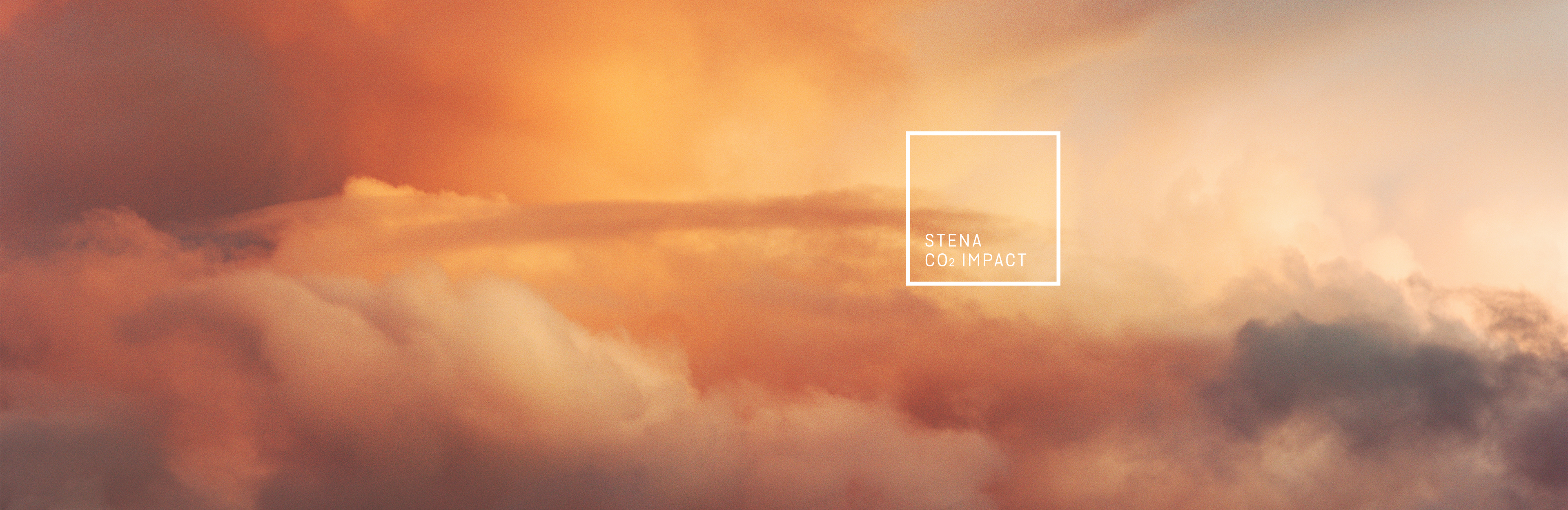Orange clouds with the Stena Co2 Impact wordmark.