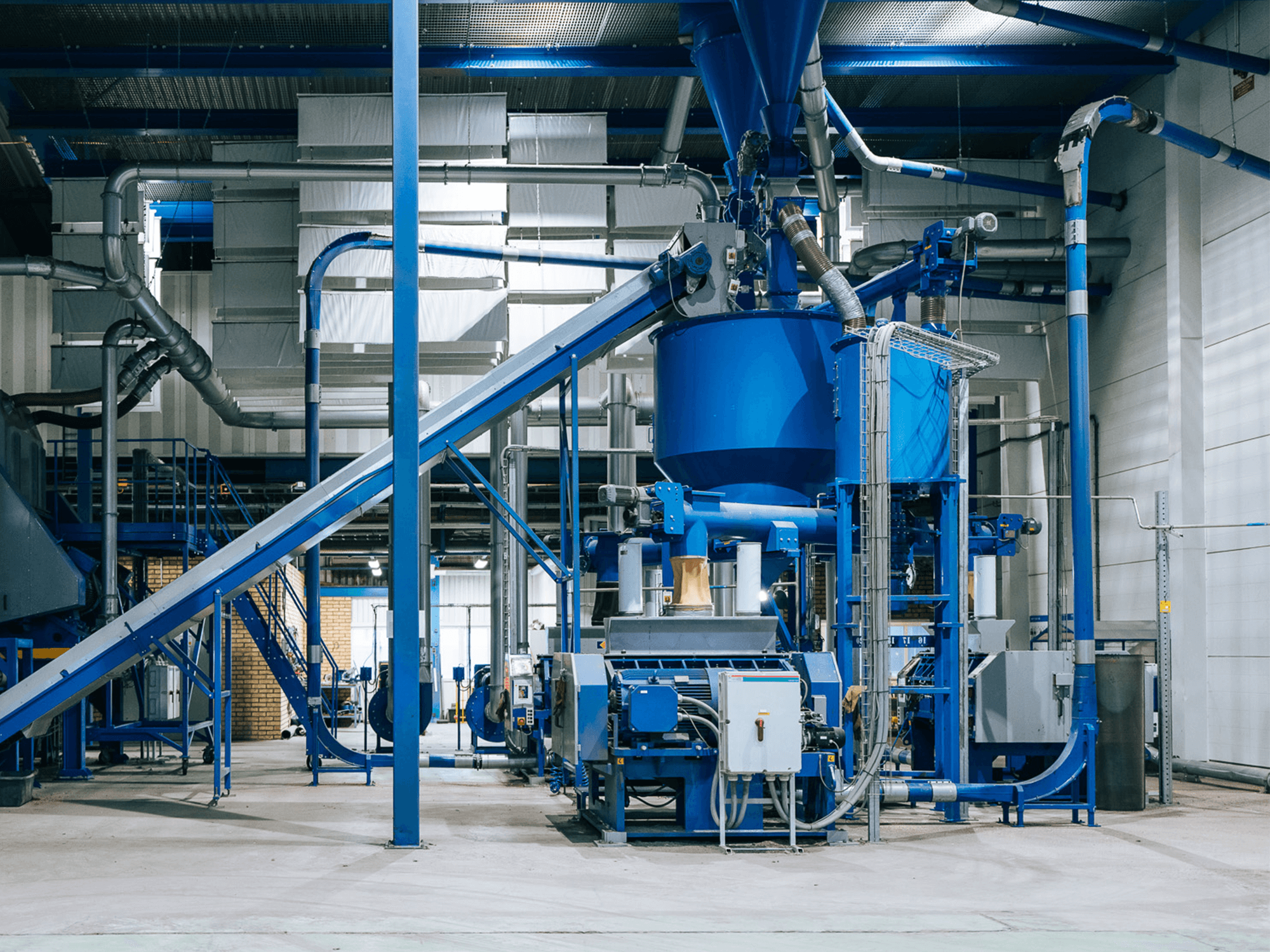 Materialet granuleras